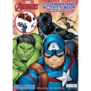 Marvel Avengers Jumbo Paper Coloring & Activity Book with Temporary Tattoos, 7.75in x 10.75in