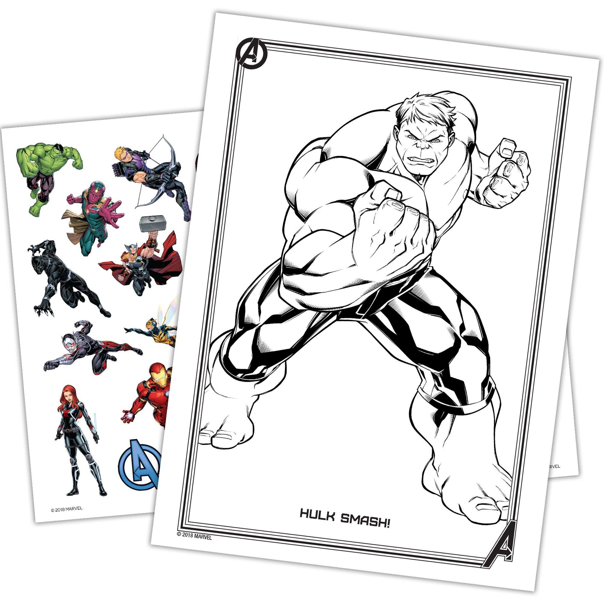 18 PC Marvel Avengers Coloring Books Set Kids Drawing Activity Washabl —  AllTopBargains