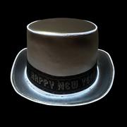 Light-Up Silver Happy New Year Top Hat