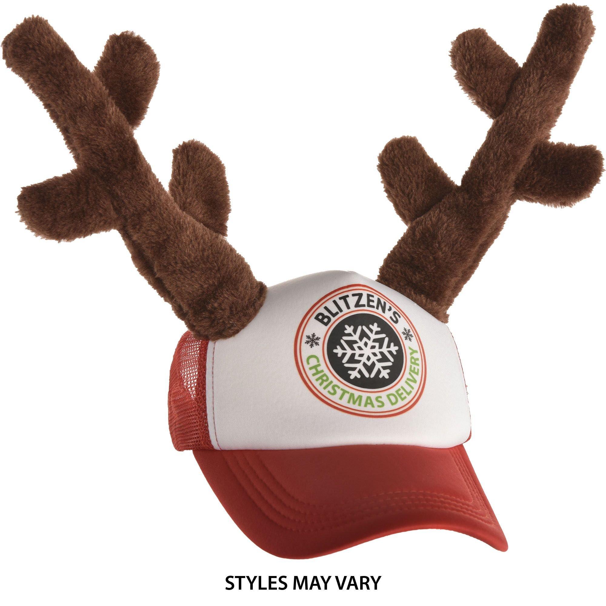ThisWear Christmas Accessories Winter Holiday Reindeer Theme 6-Pack Trucker  Hats
