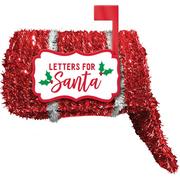 Santa's Mailbox 3D Tinsel Christmas Decoration, 7in x 12in