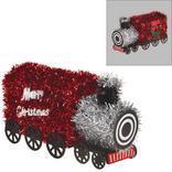 Christmas Train 3D Tinsel Decoration, 6in x 2.75in