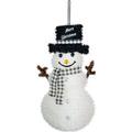 Christmas Snowman 3D Tinsel Hanging Decoration, 12in x 22.25in