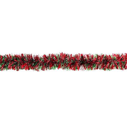 Green & Red Tinsel Garland, 9ft