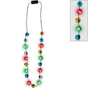 Light-Up Jingle Bell LED Plastic Necklace, 26in