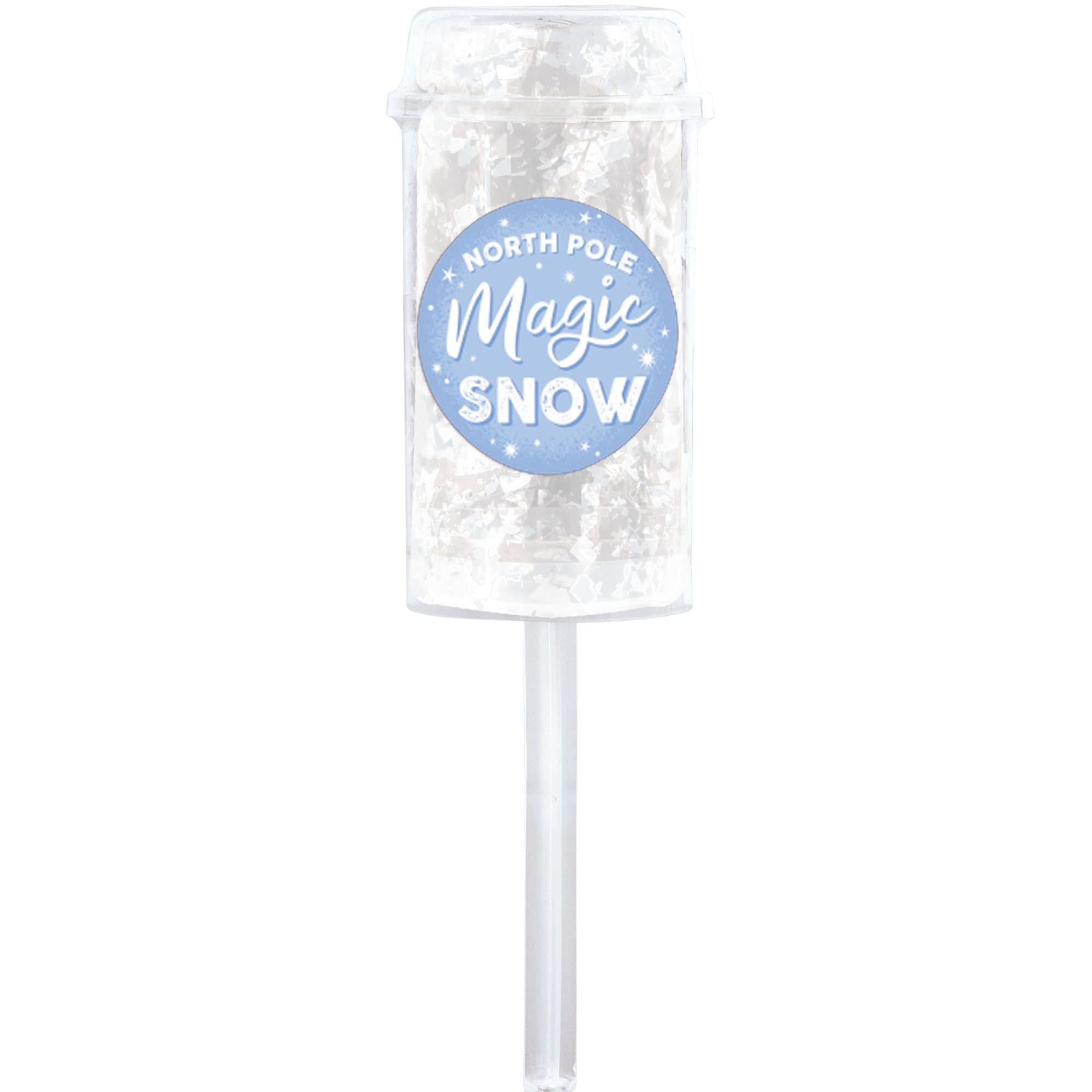 Magic Snow Plastic & Paper Confetti Popper, 2in x 7.25in