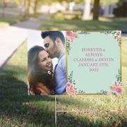 Custom Mint to Be Plastic Photo Yard Sign, 22in x 15in