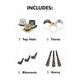 Kit for 10 - Black, Silver, & Gold Toast in Top Hats New Year's Eve Party Kit, 20pc