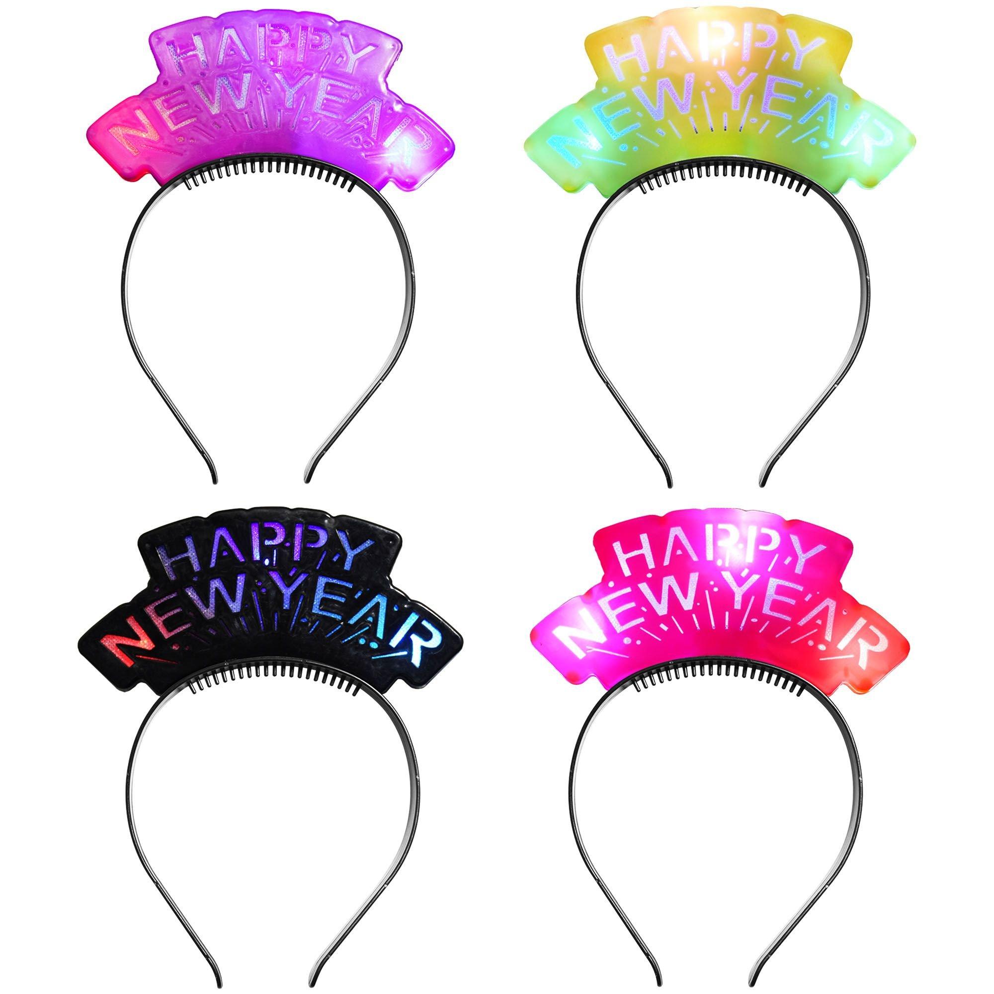 Gentagen Urter hardware Light-Up Flashy New Year's Eve Headband | Party City