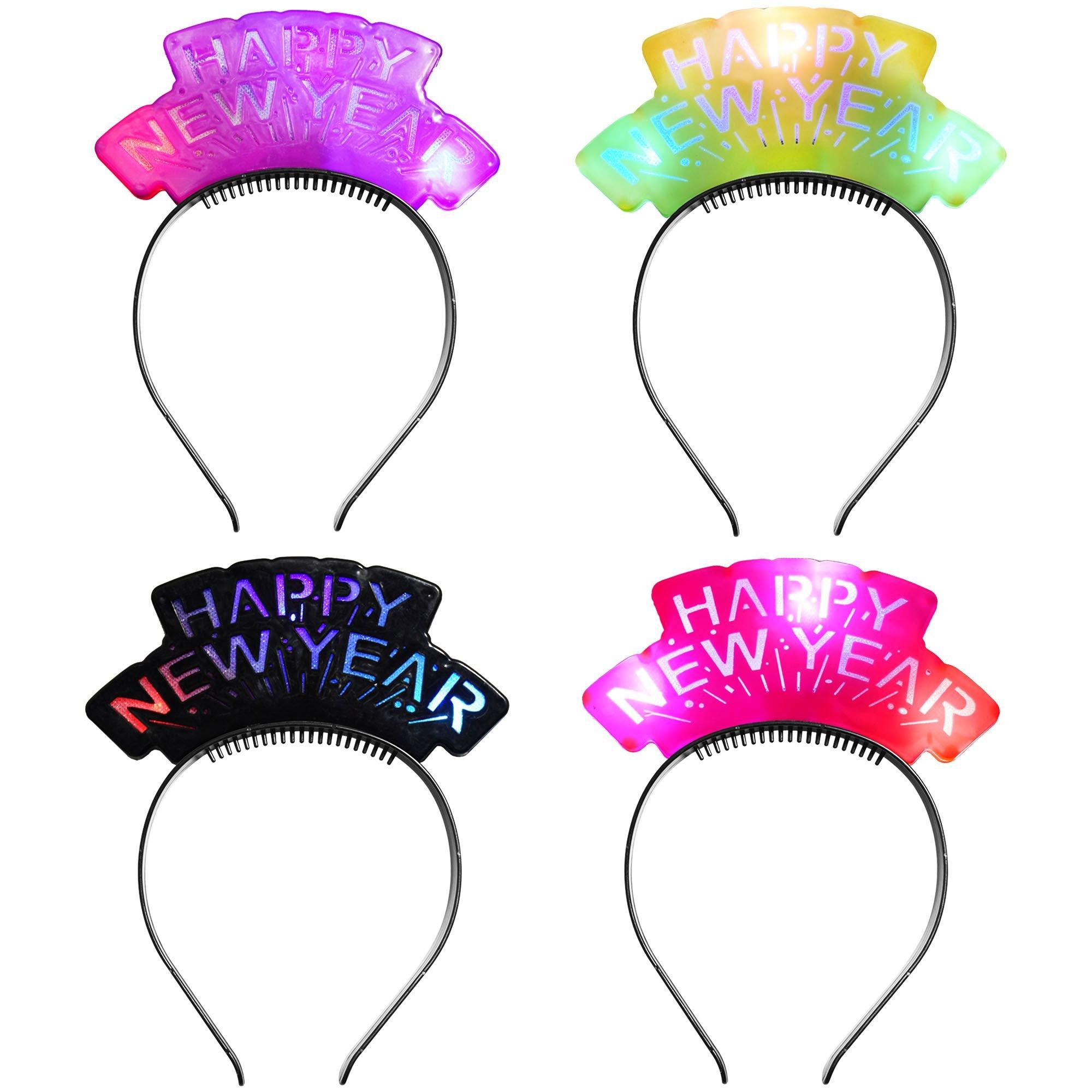 LightUp Flashy New Year's Eve Headband Party City