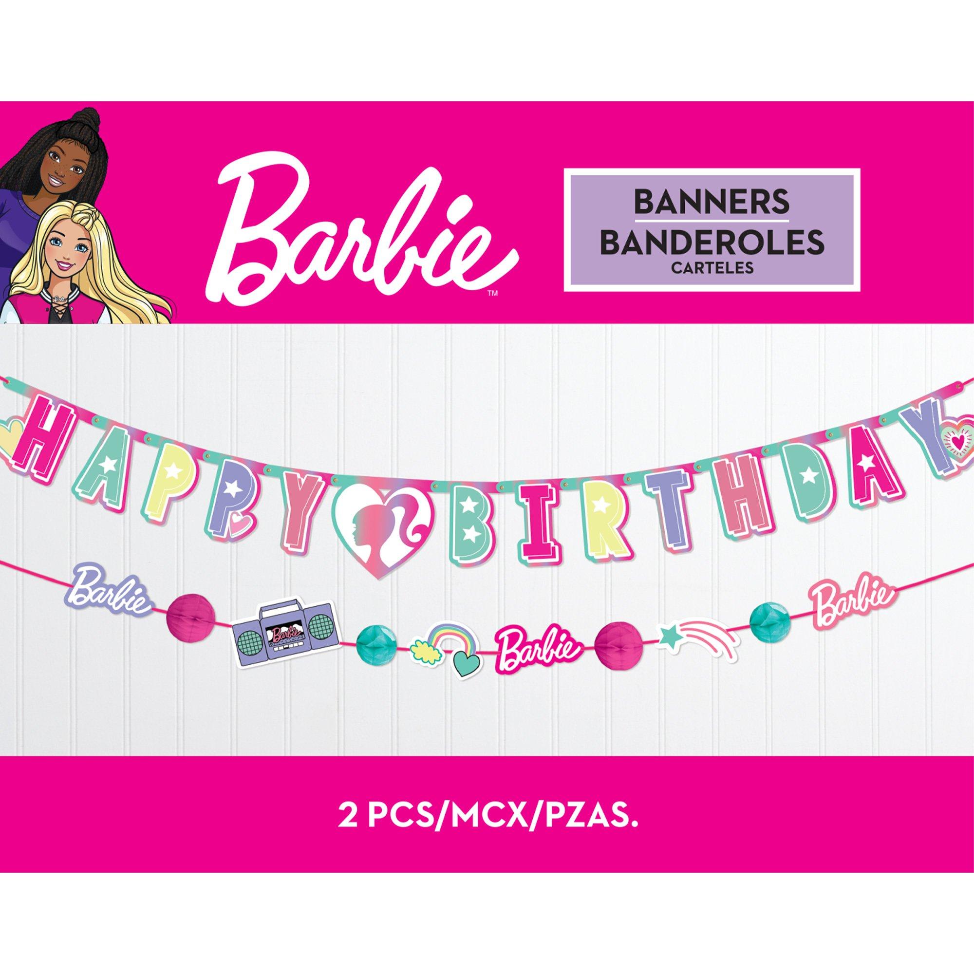 Barbie Dream Together Birthday Cardstock Banners, 5.75ft, 2ct