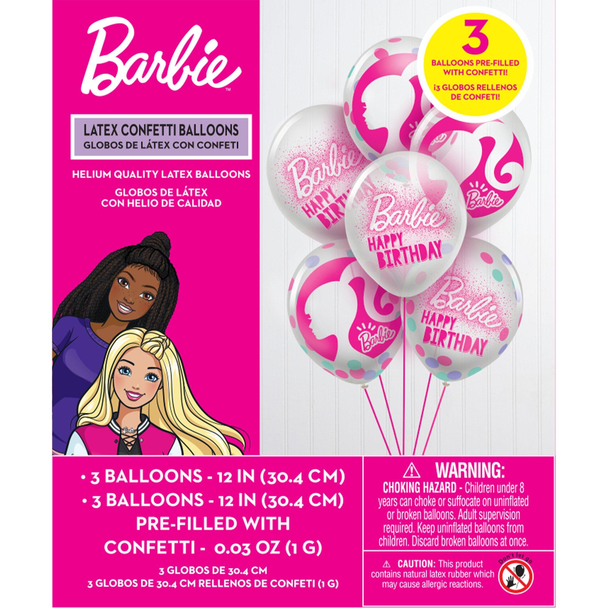 Barbie Dream Together Birthday Confetti Latex Balloons 12in 6ct Party City