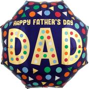 Multicolor Shapes Happy Father's Day Balloon Bouquet, 10pc