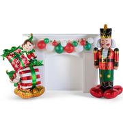 Air-Filled Elf & Nutcracker Christmas Balloon Door Greeters, 3pc
