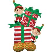 Air-Filled Elf & Nutcracker Christmas Balloon Door Greeters, 3pc