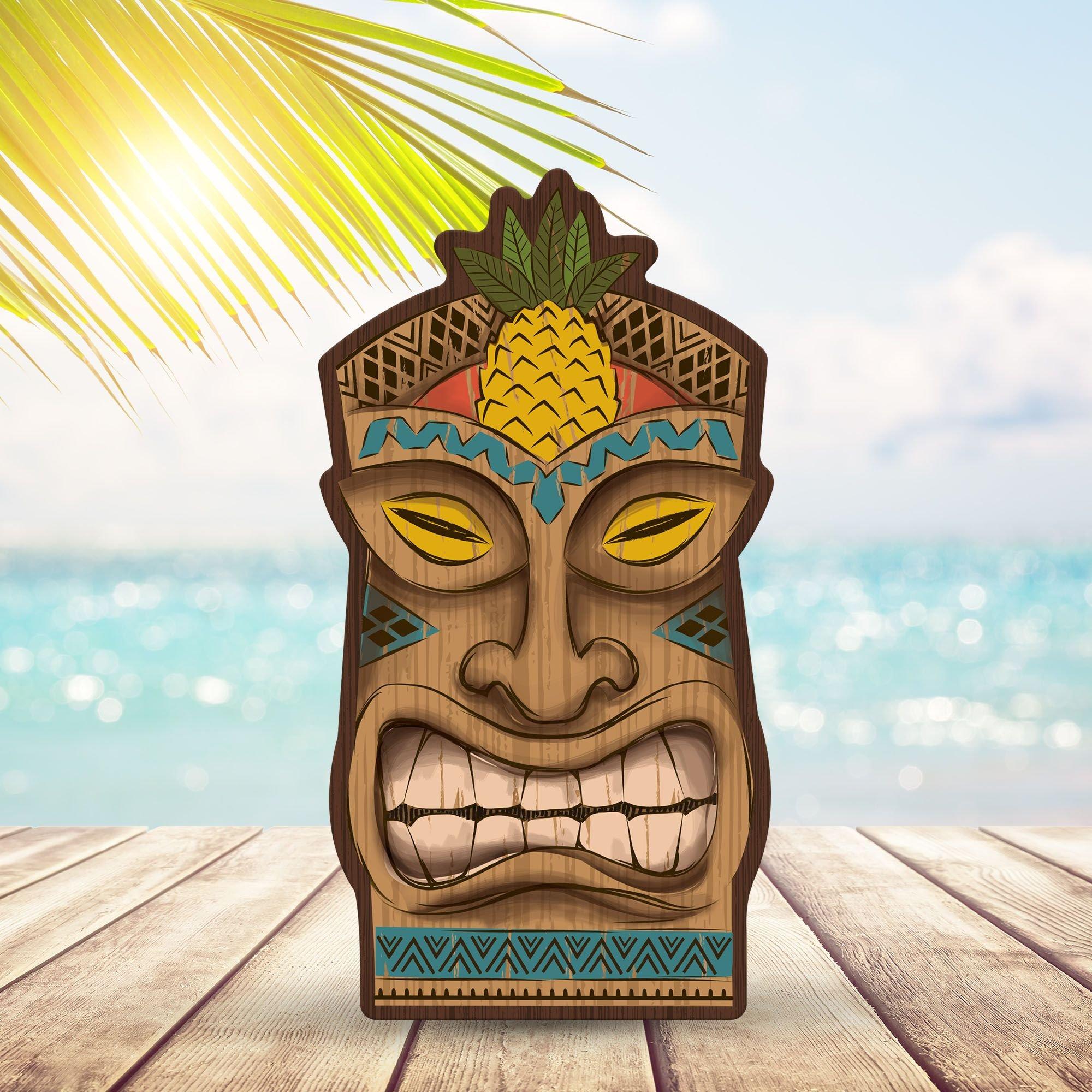 Vintage Tiki Centerpiece Cardboard Cutout 18in Party City