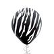 1ct, 12in, Black & White Zebra Latex Balloon