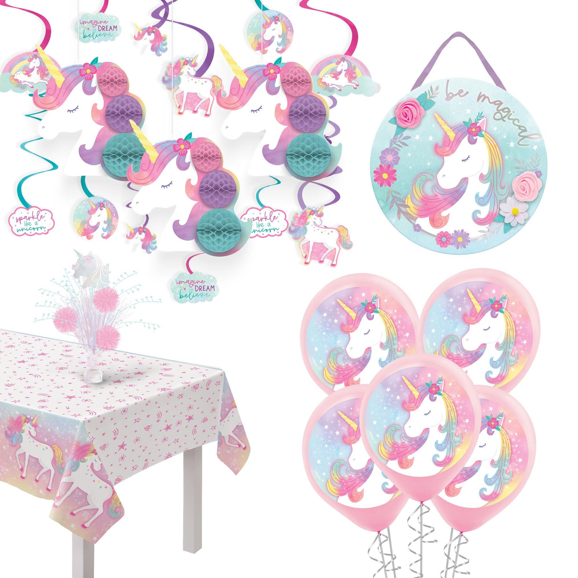 Party City Enchanted Unicorn Decorating Kit Birthday Party Supplies | Birthday