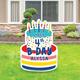 Customizable Birthday Cake Corrugated Plastic Yard Sign, 36in x 51in