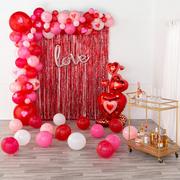 15ct, 11in, Valentine's Day 5-Color Mix Latex Balloons - Pinks, Reds, & White