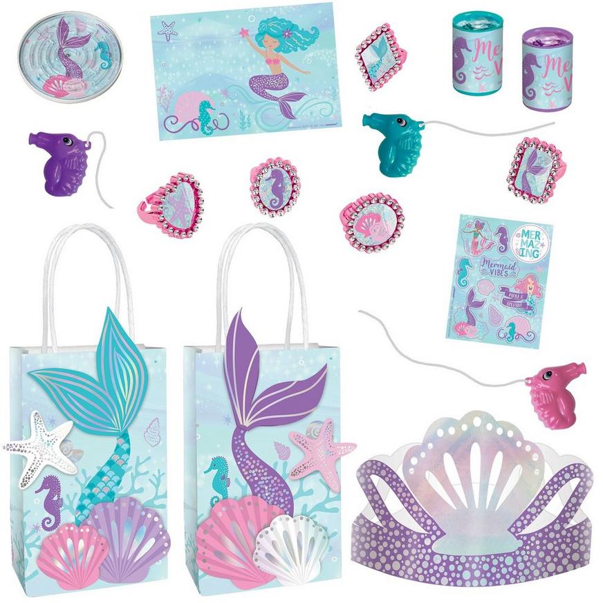 Shimmering Mermaids Birthday Party Favor Kit for 8 Guests