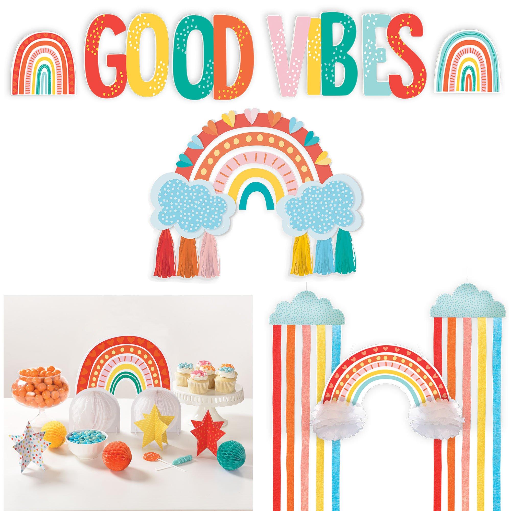 Colorful Birthday Decorations Kit Rainbow Birthday Party Decorations Set  Colorfu - 虹色貿易☆輸入雑貨専門店 [Nijiiro Boueki(ニジイロボウエキ)]