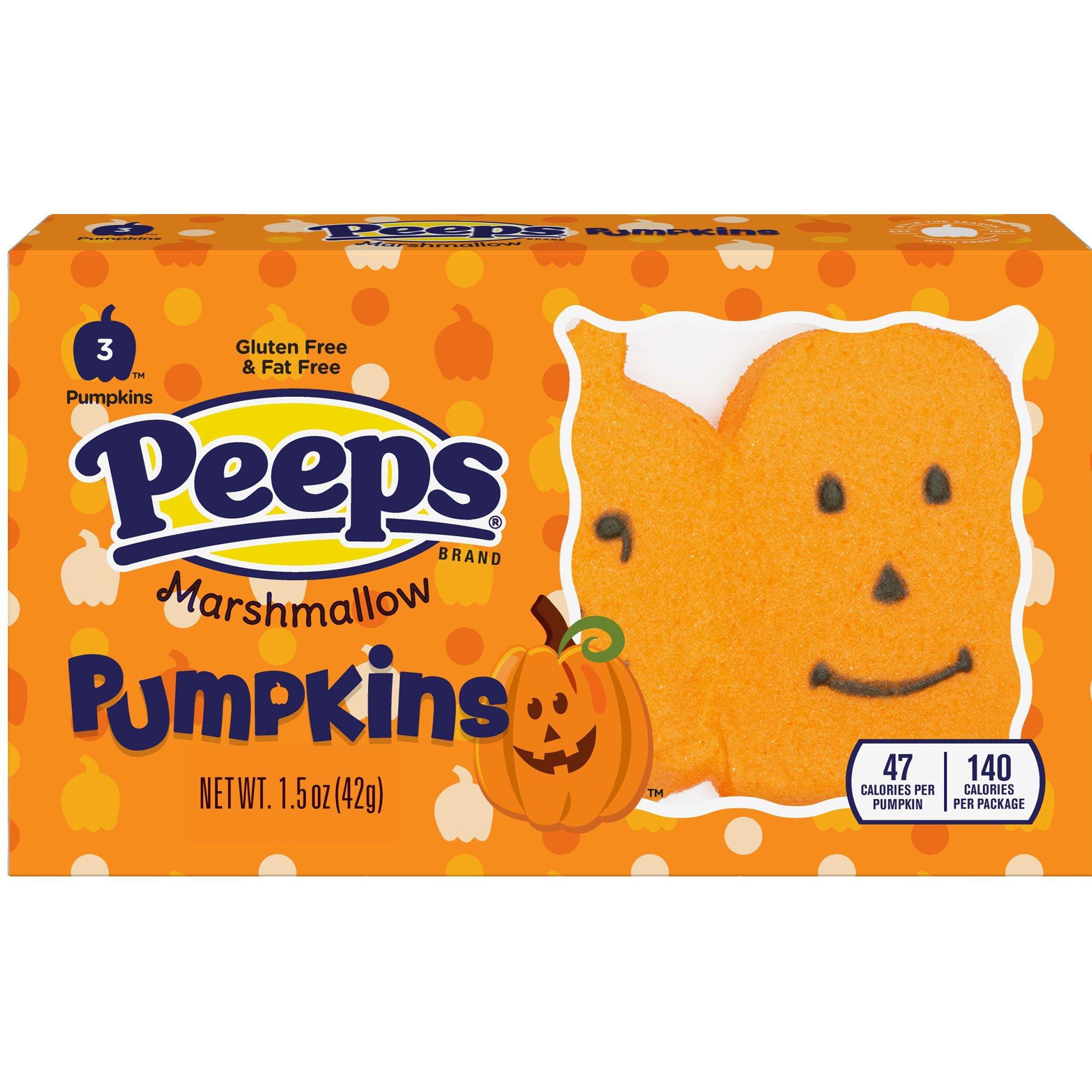 Peeps Pumpkins, 3pc - Halloween Marshmallow Candy
