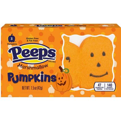 Peeps Pumpkins, 3pc - Halloween Marshmallow Candy