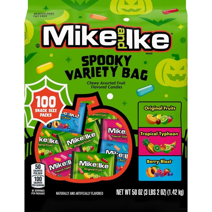 Mike and Ike Spooky Variety Bag, 100pc - Halloween Candy