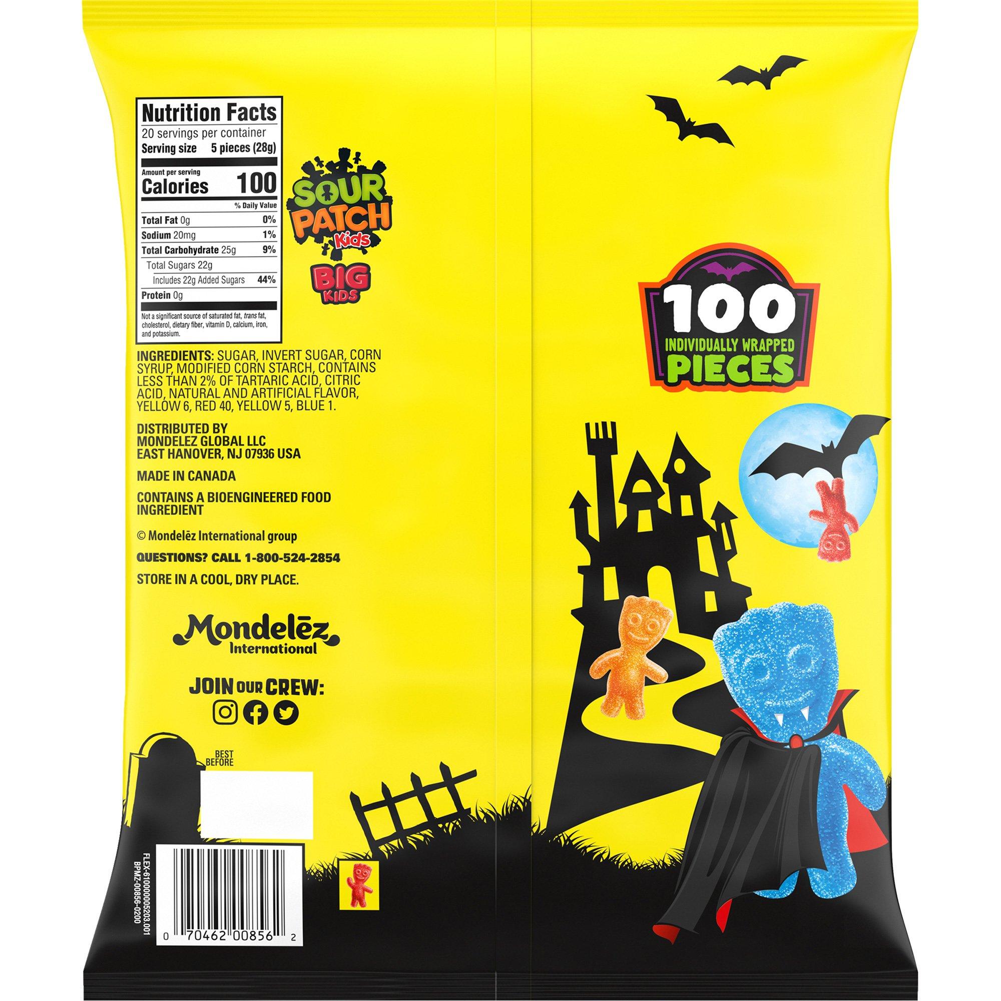 Sour Patch Kids Big Kids Halloween Candy, 19oz, 100pc