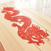 Red Dragon Die-Cut Felt Table Runner, 14.8in x 51in