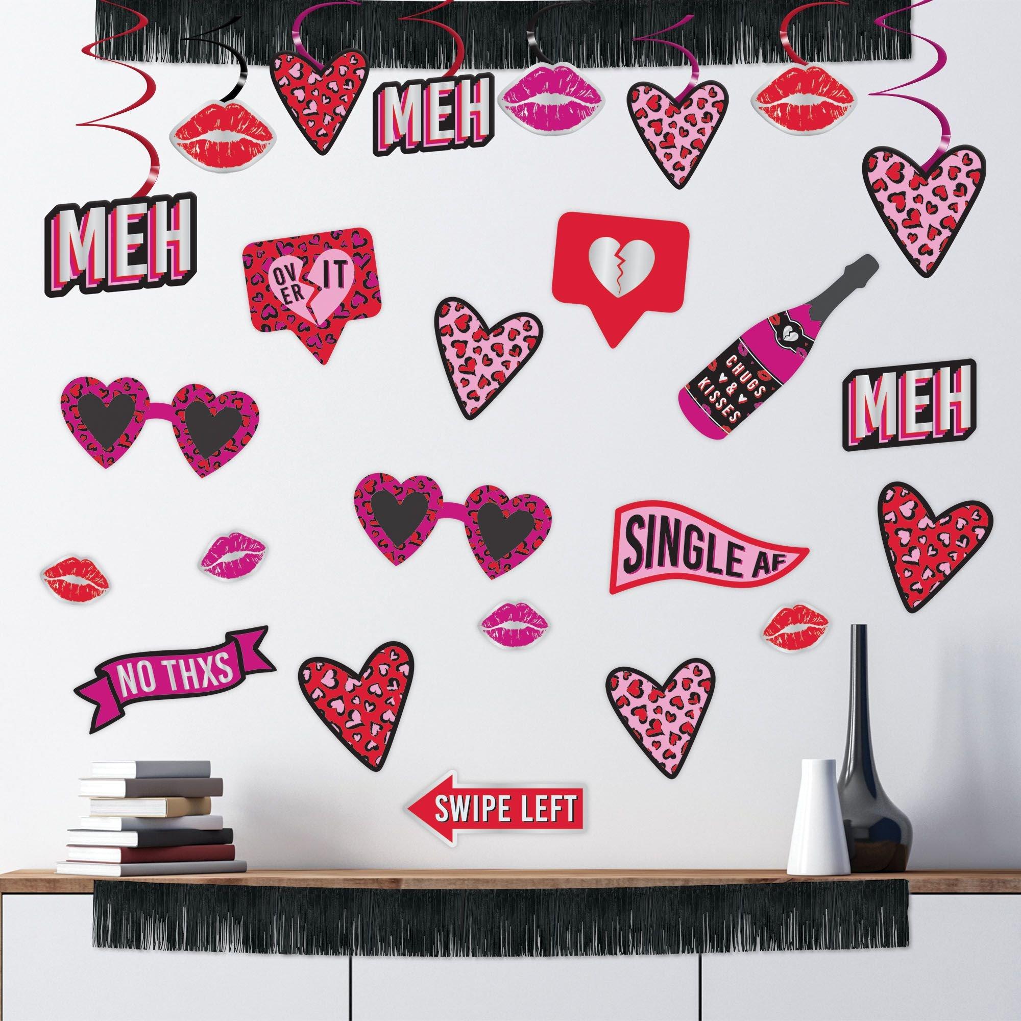Anti-Valentine\'s Day Room Bar Decorating Kit, 27pc | Party City