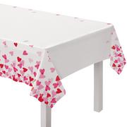 Heart Party Plastic Table Cover, 54in x 102in