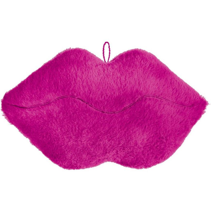 Pink Plush Lips Weighted Pillow, 7.5in