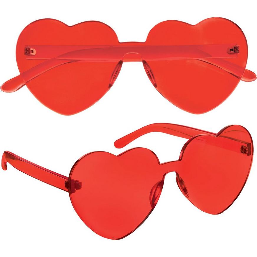 Frameless Red Heart Valentine's Day Glasses