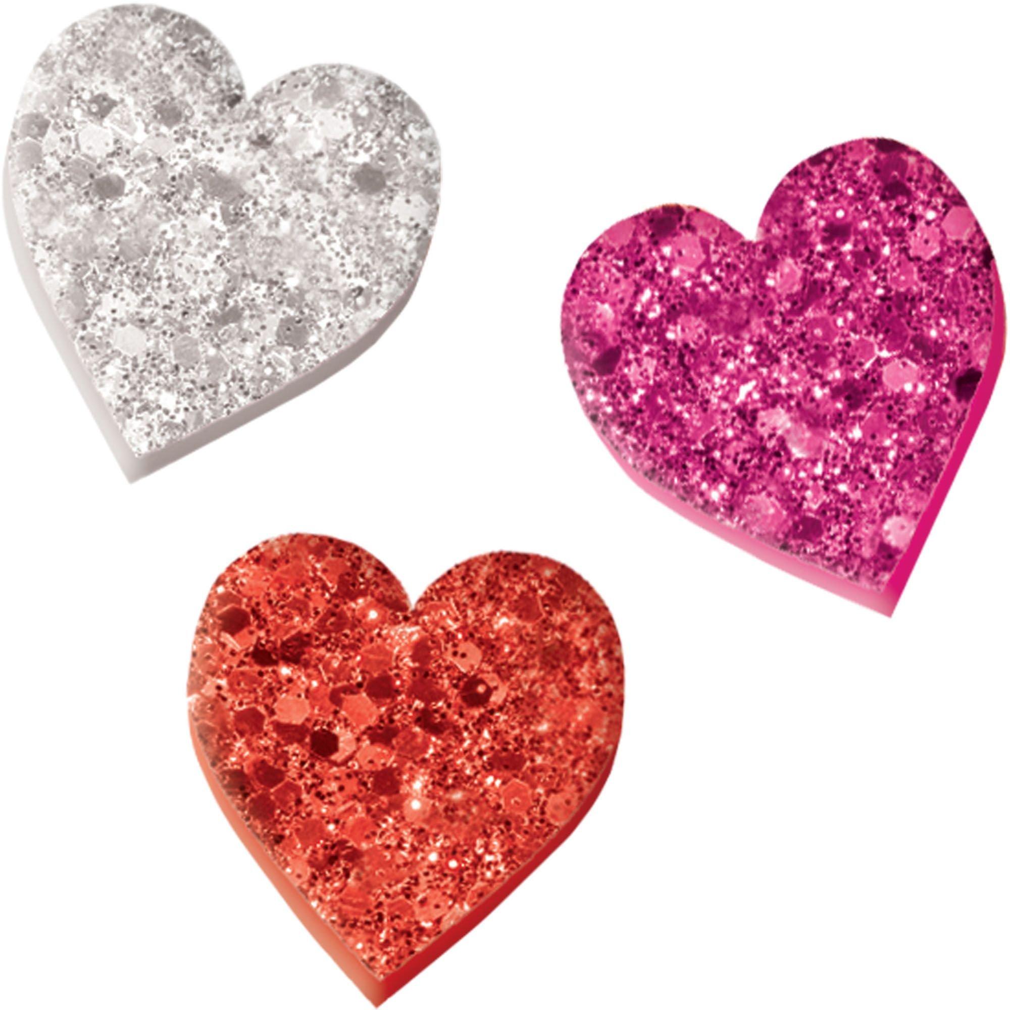 Valentine's Day Glitter Hearts Foam Stickers, 130ct Party City