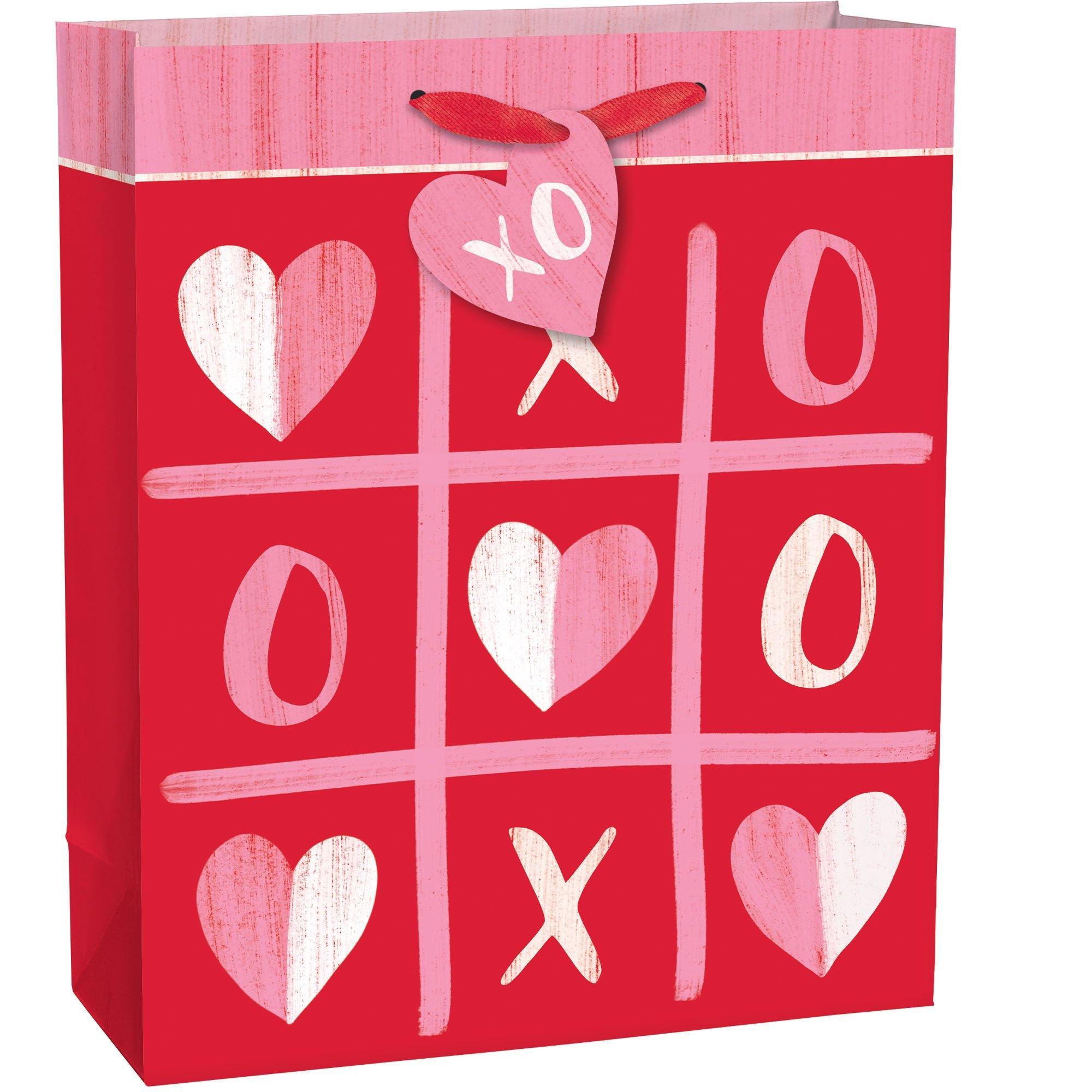 17 Rows of Hearts Extra-Deep Valentine's Day Gift Bag With Tissue