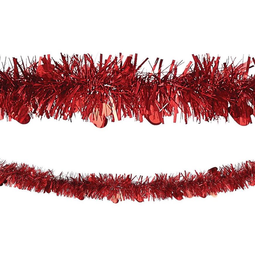 Valentine's Day Red Boa Tinsel Garland, 9ft