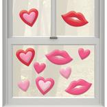 Hearts & Lips Gel Cling Decals, 10pc