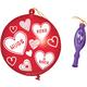 Valentine's Day Hearts Latex Punch Balloons, 16in, 16ct