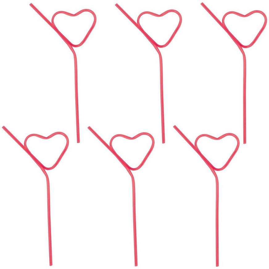Heart Shaped Silly Straws