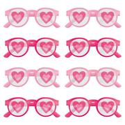 Pink Heart Valentine's Day Glasses, 10ct