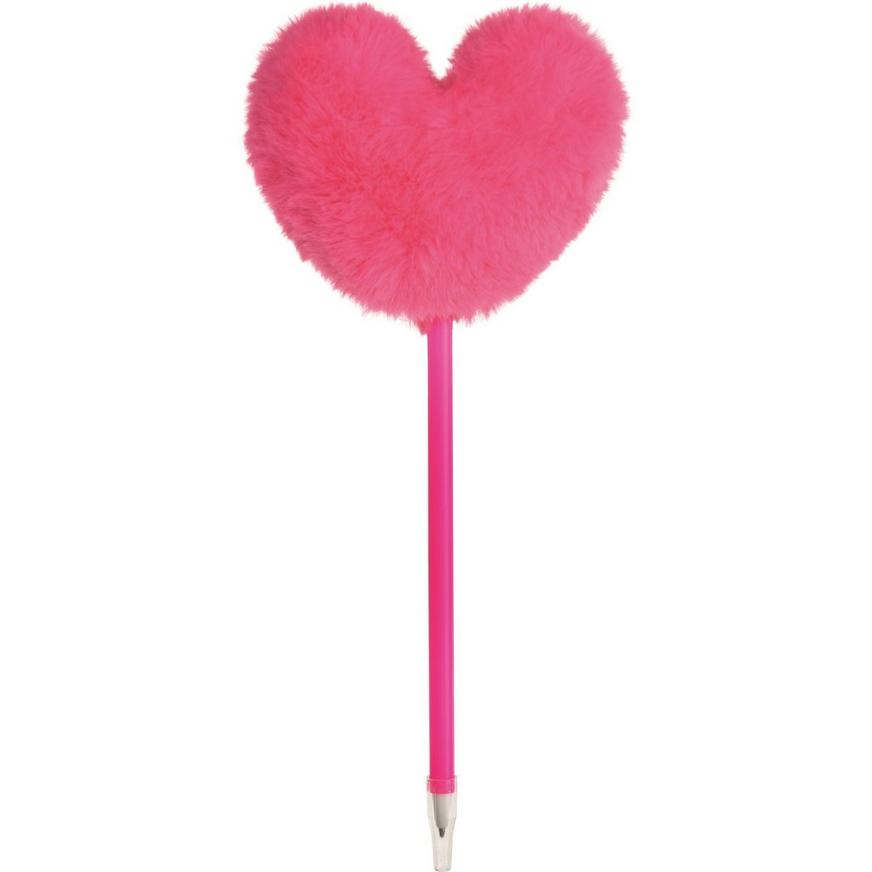 Pink Fluffy Heart Pen