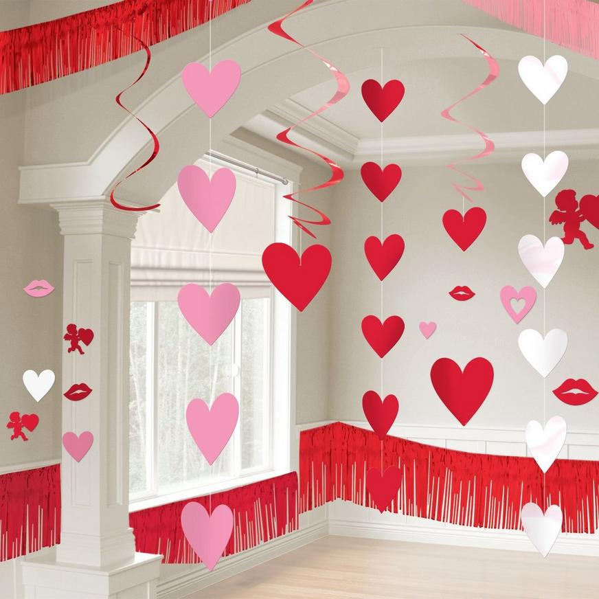 Pink, Red & White Valentine's Day Room Decorating Kit, 29pc