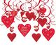 Valentine's Day Heart Cardstock & Foil Swirl Decorations, 30ct