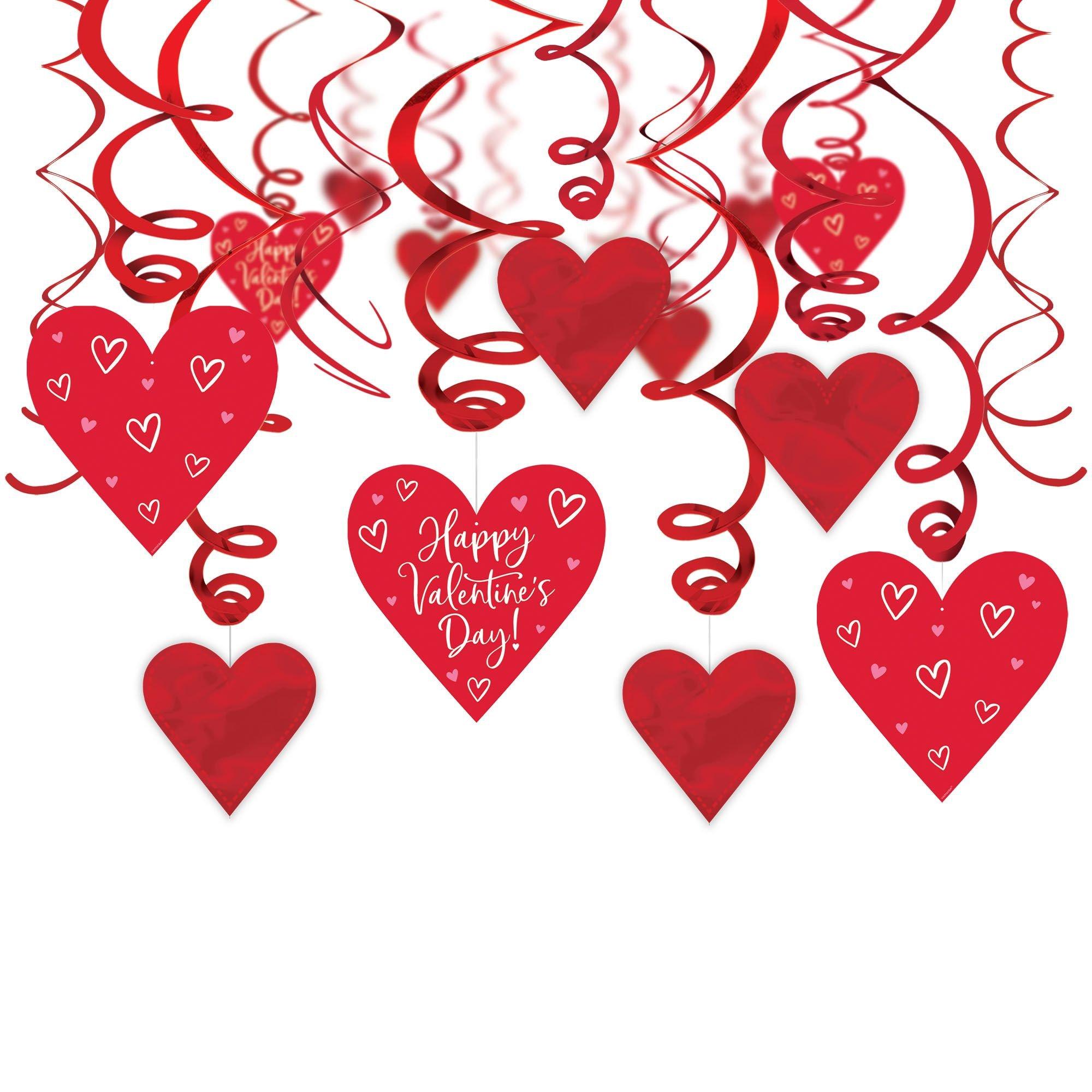 Happy valentine day heart decor multicolored Vector Image