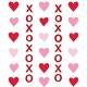 Hearts, X's & O's Cardstock & Felt String Decorations, 5ft, 5pc