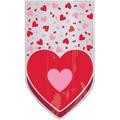 Valentine's Day Hearts Cellophane Treat Bags, 20ct