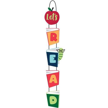 Let’s Read Stacked MDF Door Sign, 21in - National Read Across America Day