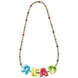 Multicolor Read Bead Necklace, 44in - National Read Across America Day